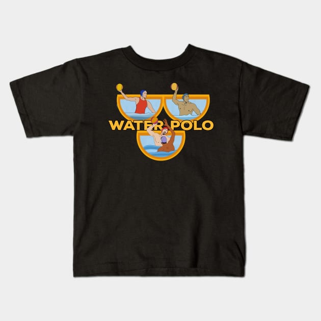 Water Polo Kids T-Shirt by DiegoCarvalho